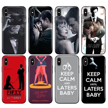 Juoda tpu case for iphone 5 5s SE 2020 6 6s 7 8 plus x 10 padengti iphone XR XS 11 pro MAX 50 Shades Of Grey Laters kūdikių