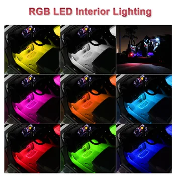Auto LED Juostelės Žibintai, RGB Nuotolinio 12V Automobilių Prekės, Automobilių Reikmenys Sedanas Gazelle 