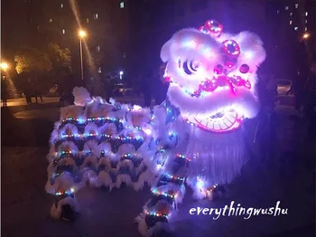LED Šviesos Lion Dance Įranga Wushu Liūto Šokių Kostiumas