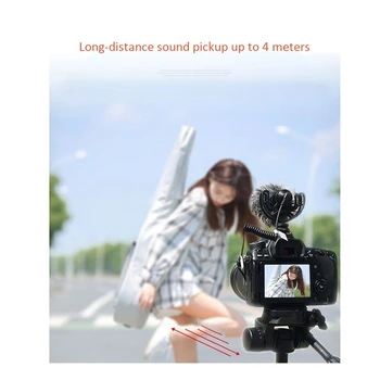 Mikrofonas, Kamera, Mikrofonas, Telefonas Metalo Mic 3.5 mm Kištukas su Shock Mount Canon Nikon Sony DV DSLR ir išmaniajame telefone