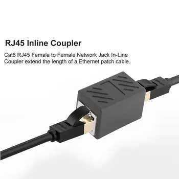 Moterų ir Moterų Tinklo LAN Jungties Adapteris Jungtis Extender RJ45 Ethernet Kabelio Pratęsimas Skaičiuoklė