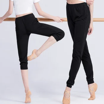 Moterų Suaugusiųjų Medvilnės Baleto Šokių Kelnes Suaugusiųjų Juoda Modalinis Praktikuojančių Baleto Dancewear Gimnastika Kelnės