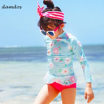 Bikini 2019 Mergaičių Plaukimo Kostiumas Maudymosi kostiumai Vaikams, Dviejų dalių Kostiumas Paplūdimio Suknelė Maudymosi Kostiumą Plaukimo Kūdikių Mergaičių Vasaros Drabužių