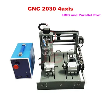 4 ašies USB CNC frezavimo mašina 2030 300w medienos pcb gręžimo frezavimo staklės 3020