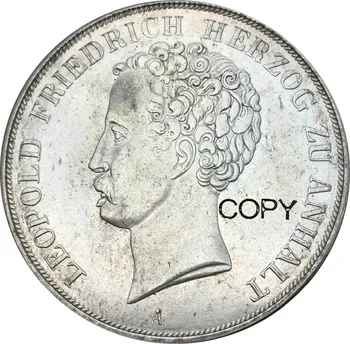 Vokietijos Anhalto Bernburg 2 Thaler Aleksandras Carl 3 1/2 Gulden Leopoldas Frydrichas 1839 A Cupronicke Padengti Sidabro Monetos Kopija