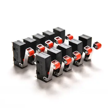 10vnt/AC daug 5A 125V-250V Micro Roller Svirties petys Paprastai Atidaryti Uždaryti Limit Switches