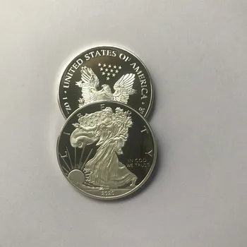 100 Vnt nemagnetiniai Laisvės 2020 Ženklelis statula žalvario šerdis silve Padengti moneta 40 mm Gyvūnų ealge suvenyrų dekoravimas monetas