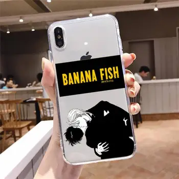 Anime Bananų Žuvų Telefono dėklas Skaidri minkšta iphone 5 5s 5c se 6 6s 7 8 11 12 plus x mini xs xr pro max