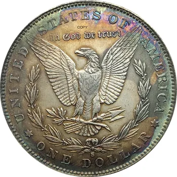 Jungtinių Amerikos valstijų 1888 S Morgan Vienas Doleris JAV Moneta Laisvė Cupronickel Sidabro Padengtą Dievu Mes tikime, Kopijuoti Monetos