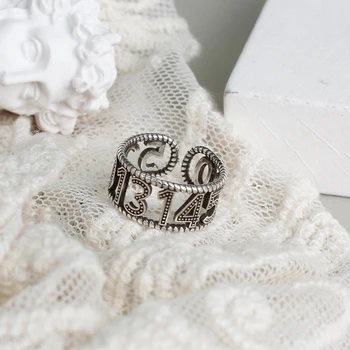 Nekilnojamojo 925 sterlingas sidabro piršto žiedai moterims 1314 nubers Madinga fine Jewelry Didelio Aukščio Antikvariniai Žiedai Anillos