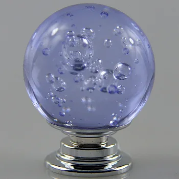 30MM Europos Bubble ball Diamond Rankenėles Krištolo Stiklo Spintos Stalčių Traukti Virtuvė Kabineto Durų Spinta Rankenos Aparatūra