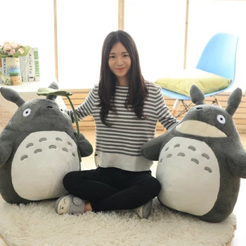 30-70cm Mielas Anime Mergina Vaikų Žaislai Totoro Lėlės Didelio Dydžio Minkštą Pagalvę Totoro Pliušinis Žaislas, Lėlė Vaikų Gimtadienio Dovana Animacinių filmų Namo