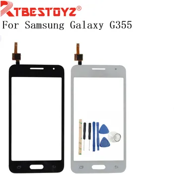 RTOYZ Jutiklinis Ekranas skaitmeninis keitiklis Priekinio Stiklo plokštės Samsung Galaxy Core 2 G355 G355H Touchscreen Jutiklio Pakeitimas + Įrankiai