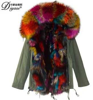 Nekilnojamojo Fox Fur Coat Spalvotų Visą Rankovės Aprangos Stiliaus Kietas Natūralus Lapės Kailio Drabužiai moterims Mados Trumpas kailiai, kailio