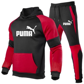 Naujas sportinis kostiumas vyriški sportiniai, 2-piece sutirštės vilnos hoodie + kelnės rudenį ir žiemą šiluma atsitiktinis vyriški sportiniai kailis j