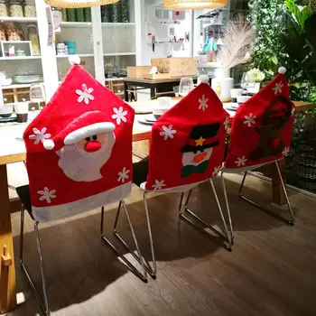 Gamykloje Angos Santa Claus Snowmen Briedžių Kėdė Padengti Kalėdinė Dekoracija Naujų Metų Praktinio Šilta Dovana Namų Restoranas OEM, ODM