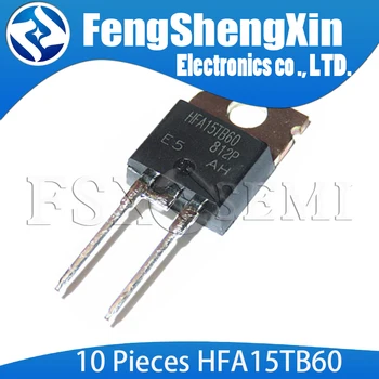 10vnt HFA15TB60 TO-220-2 15A 600V greitai atsigauna diodas