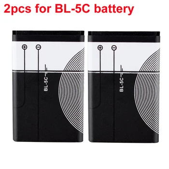 2vnt 1020mAh baterija BL-5C Baterija 