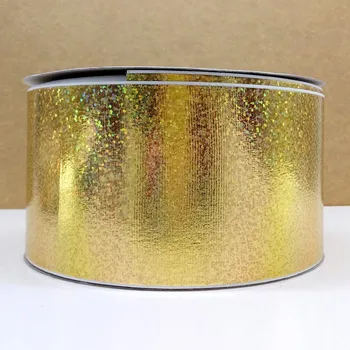 Nemokamas pristatymas 50 kieme sidabro aukso holograma juostelės, folija spausdinti grosgrain kaspinu
