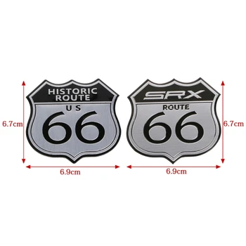 Naujas 3D Automobilių Logotipas Ženklelis, Lipdukas, Decal Metalo Route 66 