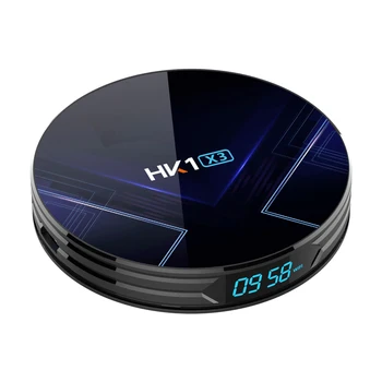 HK1 X3 Android 9.0 TV Box 4GB 128GB 64GB 32GB Amlogic S905X3 2.4 G 5G Wifi 4K duomenų srautams pritaikytos Medijos Grotuvas su LED Ekranas, Bluetooth