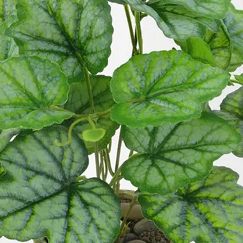 Emulational plastiko Alum šaknis Dekoratyvinių augalų Dirbtinė derva lapai netikrą lapų imitacija plantsDark Žalios spalvos Makaronai