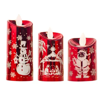 Kalėdų Mirgėjimas Flameless Žvakė LED Tealights Lempa su baterijomis, Stalo Žibintų Patalpų Šventinė Namų Dekoracija