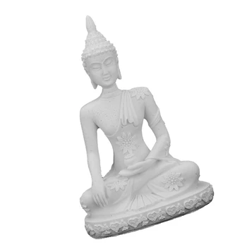 Natūralus Smiltainio Akmuo Ranka Raižyti Sėdi Meditacijos Budos Statula Gesha Fengshui Miniatiūrinės Figūrėlės-Sėkmės