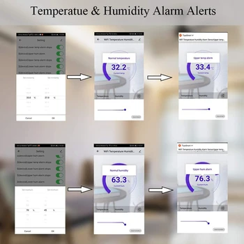 WIFI Temperatūros Termometras Smart Gyvenimo App Namų Termostatas Valdytojas Drėgmėmačiu Detektorius
