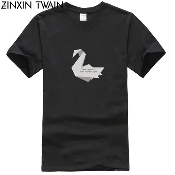 Prison Break Origami Swan Michael Scofield ji-shirt marškinėliai marškinėlius 25 spalvų Animaciją marškinėliai vyrams Unisex Naujas Mados marškinėlius
