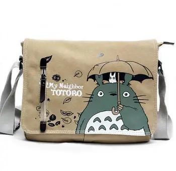 Mados Totoro Crossbody Drobės Maišelį Pečių Maišą Cartoon Mokyklos Tote Rankinė