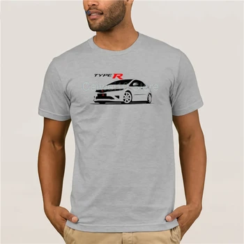 Atspausdintas T-shirt įgulos kaklo trumpomis rankovėmis atsitiktinis Už Civic Type R Gerbėjų Fn2 Raid Medvilnės Vyrų 2021 Mados Stiliaus Marškinėliai