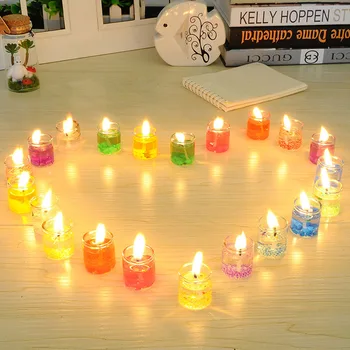 1 Dėžutė Romantiškų Europos Želė Žvakė Kūrybos Svajinga Vandenyno Vakarienė Žvakių Šviesoje Pasiūlyti Vestuvių Namų Dekoro Žvakės Lemputė
