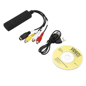 EasyCAP USB Video Capture Card Adapterio, TV, DVD, VHS Captura De V Deo Kortelės Audio AV Kompiuteris/CCTV Kameros, USB 2.0 EasyCAP