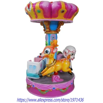 3 Sėdimos Vietos Karuselės Arklių Kiddie Važiuoja Pramogų Įrangos, Vaikų Žaidimo Mašina