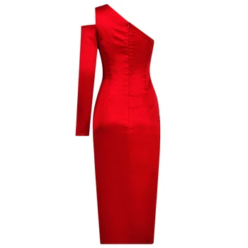 2020 Naujas Moterų raudona vieną petį off peties sleevelesss Vestidos Įžymybė vakare šalies tvarstis suknelė didmeninės