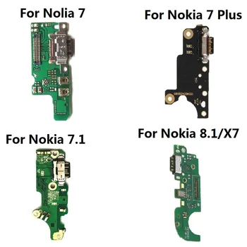 Įkrovimo lizdas Flex Kabelis Skirtas Nokia 2/2.1/3/3.1/3.1 Plius/5/5.1/6 2017/6 2018/7/7.1/7.1 Plus/8/X6/X7 Mokestis Jungtis Valdyba