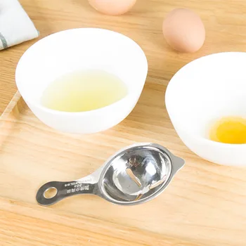 Nerūdijančio plieno, kiaušinių tryniai, kiaušinių baltymai, separatorius 304 kepimo įrankiai Kiaušinių filtravimo Kiaušinis šaukštas