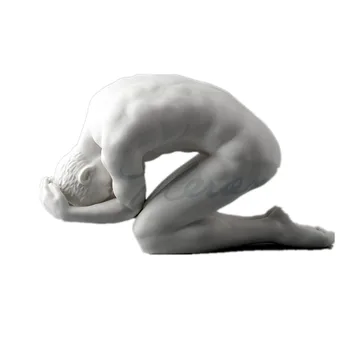 Šiuolaikinės Body Art Nude Male Abstrakti Skulptūra Berniukas-Statula Personažą Gėjų Statulėlės Mąstytojas, Matinė Glazūra, Keraminės Namų Puošybai R1751