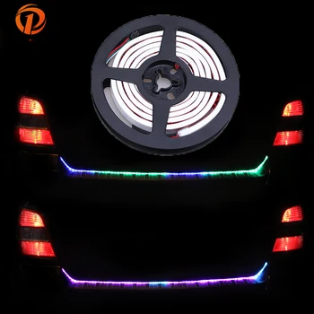 POSSBAY 1.2 M Posūkio Signalo Juostos LED bagažo skyriaus Dangtį, RGB Šviesos spalvotu LED Šviesos Juosta Atvirkštinio Uodega įspėjamosios Lemputės Automobilių Kamieno