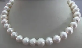 Spalvingas 10-11mm pietų jūros white pearl necklace18