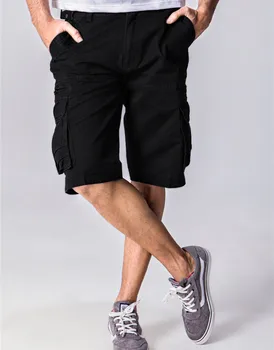 Vyriški Karinės Medvilnės Krovinių Šortai Didelio Dydžio Outwear Atsitiktinis Bridžai Vasaros Taktinis Šortai Juoda Armijos Žalioji Vyrų Kelnės