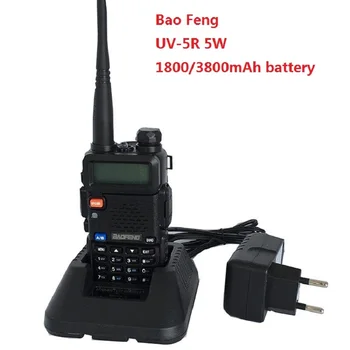 Baofeng uv-5r 3800mAh CB radijo VOX 10Km Walkie Talkie CB radijo communicador Du Būdu radijo Baofeng kumpis raido uv5r 128CH рация