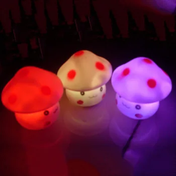 Mygtukas Kontrolės Patvarus Miega Mielas Praktinių Spalvinga Grybų Formos LED Lempos Mados Miegamasis Nakties Šviesos