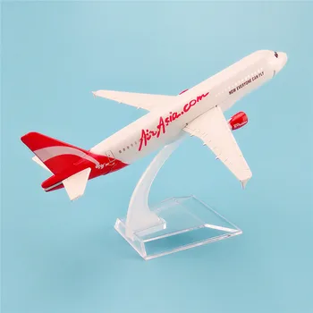 16cm Metalo Orlaivių Plokštumos Modelio Baltos spalvos DABAR KIEKVIENAS GALI SKRISTI Air Asia Airlines 