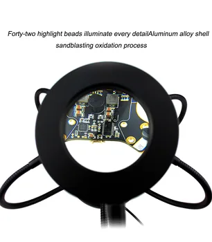 Litavimo Padėti Rankose lituoklio Turėtojas USB LED Žibintai 8X Didinamojo Stiklo, 4 vnt Lankstus Ginklų Trečioji Ranka, Suvirinimo Įrankis