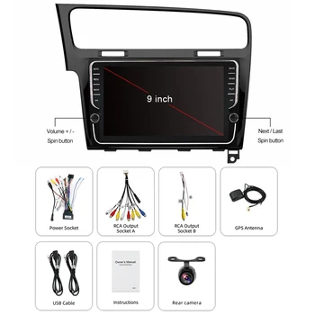 Eunavi 2Din Android Automobilio Radijo, GPS VW Volkswagen Golf 7 Golf7 2013 - Multimedia player TDA7851 WIFI RDS Auto Audio Stereo