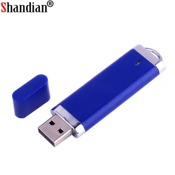 SHANDIAN plastiko lengvesnės formos usb flash drive mini pendrive 4GB 8GB 16GB 32GB 64GB atminties kortelė, USB 2.0 nykščio pen ratai