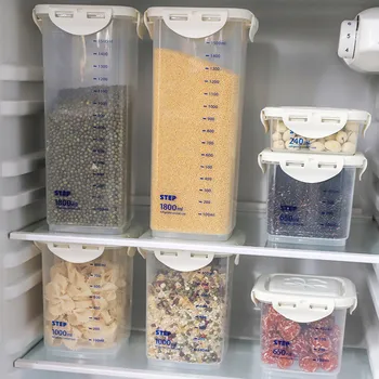 Kūrybos Plastiko Uždaromos Maisto Produktų Laikymo Talpykloje Virtuvės Skaidrus Moistureproof Bakalėjos Džiovinti Vaisiai, Konservavimo Nešiojamų Buteliai