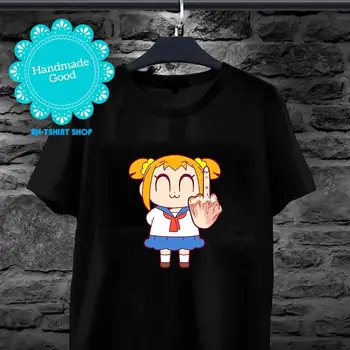 Pop Grupė Epas - Popuko didžiuoju Pirštu Apversti Off Pop Grupė Epas Anime T-shirt vyrams ir moterims trumpomis Rankovėmis O-Kaklo Medvilnės marškinėliai